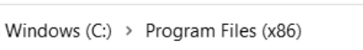 Program Files on a Windows computer
