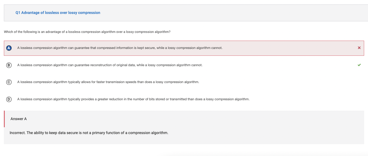 Data Compression Quiz 2 Q1